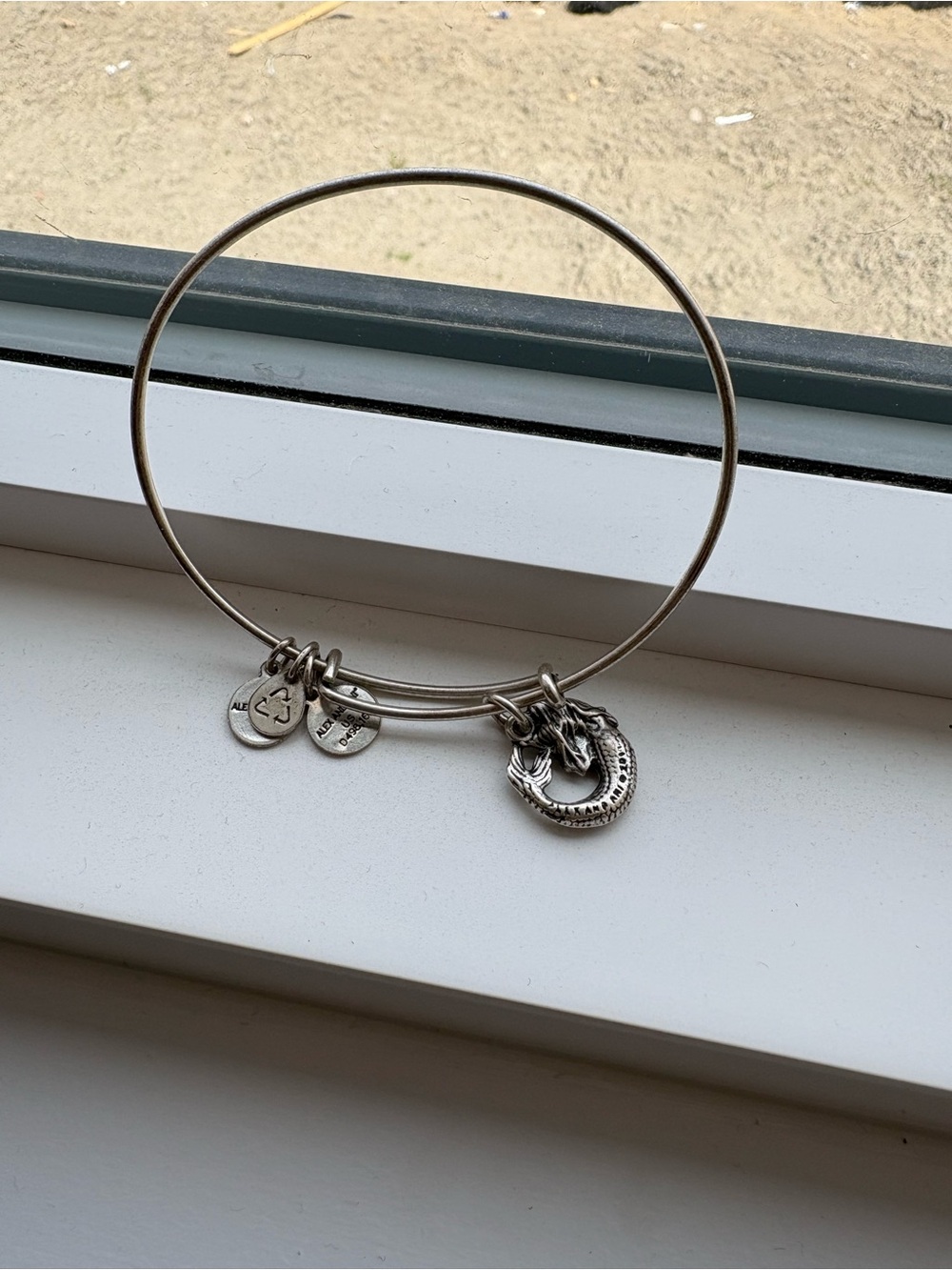 Alex and Ani Silver Sirene Charm Expandable Bangle